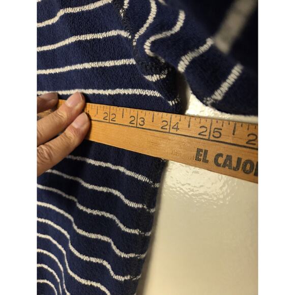 Disney Parks Hoodie Size L Mickey Mouse Blue Striped Zip Front Sweatshirt Jacket - Picture 7 of 8